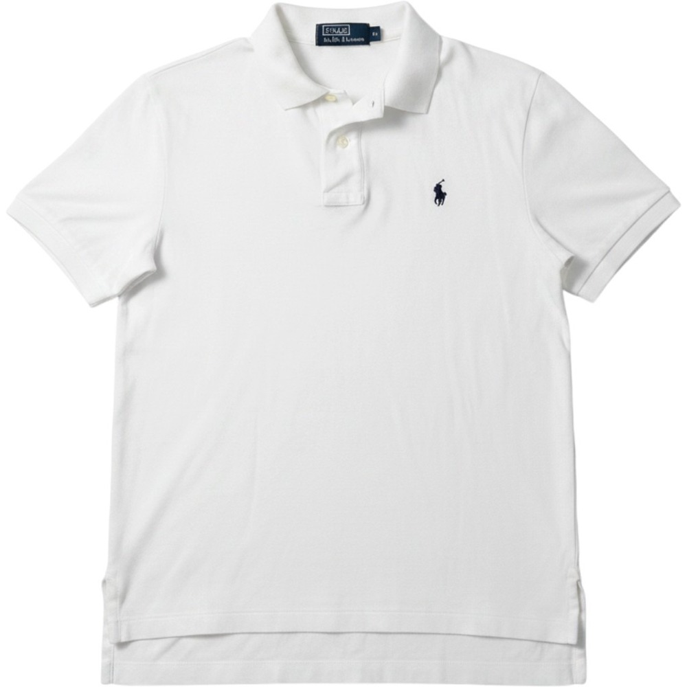Polo Ralph Lauren Mens White Short Sleeve Cotton Pique Polo Shirt Size M